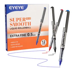 EYEYE PVN166 0.5-0.7mm Blue Pens Needle Roller Ball, 12 Pack Rollerball Pen Extra Fine Point Quick Dry, Liquid Ink Pens Fine Point Smooth Writing Pen for Journaling, Note Taking, Office, School Supplies classroom valentine's gifts
