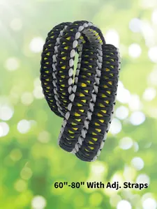 CJ Paracord Adjustable Paracord 550 Lunchbox Cooler Strap with Dual Heavy Duty Metal Hooks Expandable 60 to 80 Inches