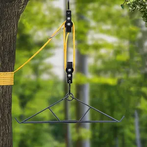 700LB Capacity Deer Hunting Game Hoist Pulley Lift System with Gambrel Hunting Game Hanging Kit for Deer Carcass/Butcher Deer Hunting Accessories Gifts for Men