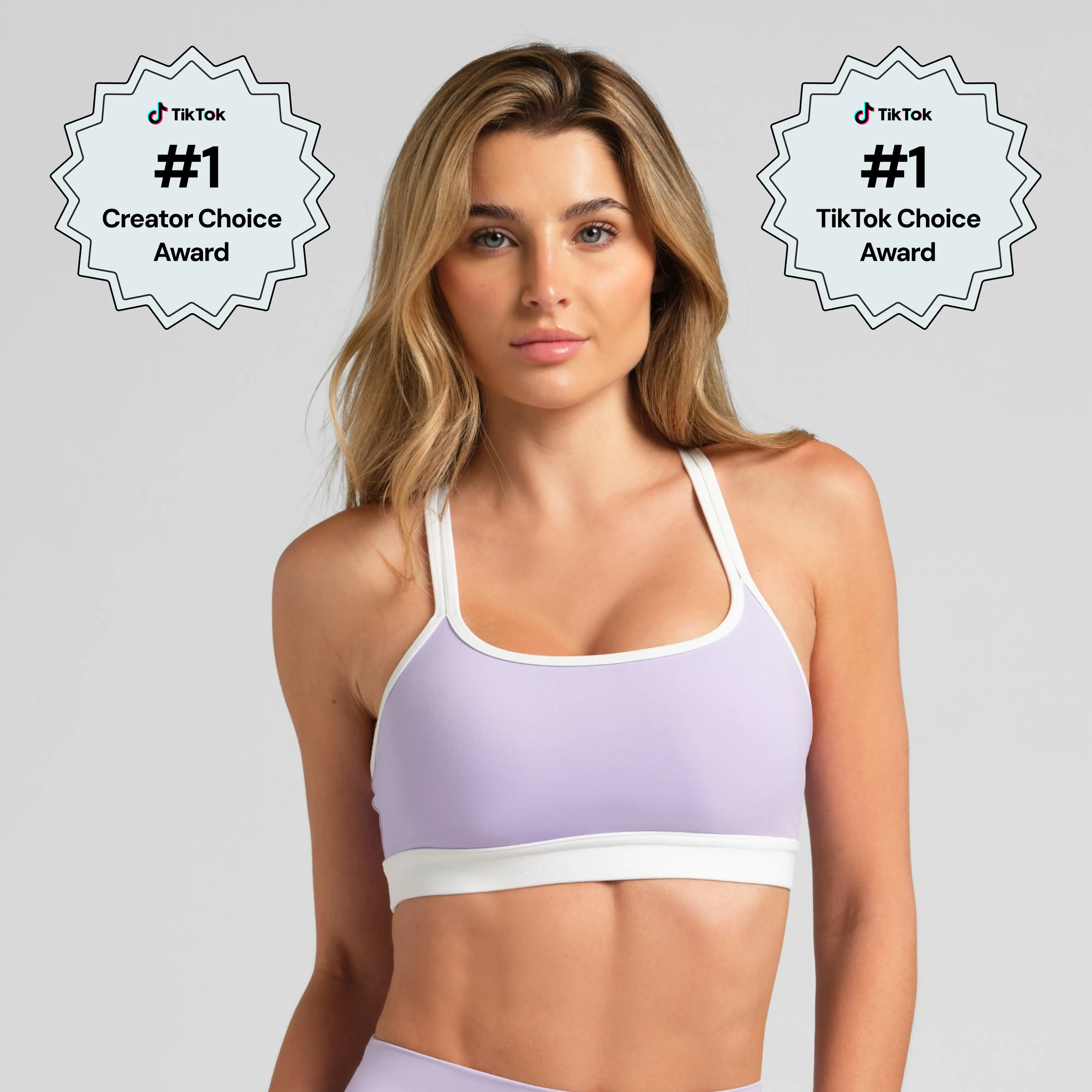 Comfrt | ComfrtCore Strappy Bra | Cross-Back Sports Bra Double Strap Medium Compression Removable Cups