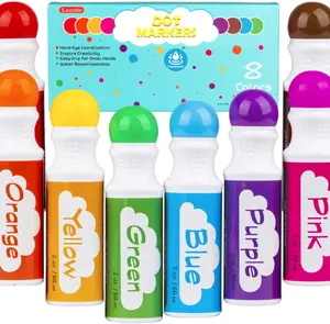 Dot Markers for Toddlers Kids Preschool, Bingo Daubers Washable Art Markers 8 Colors, Toddlers Arts and Crafts Supplies, Kids Painting Drawing Coloring Supplies, Dot Paint Craft Kit Preschool Learning