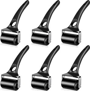 6 Pcs 2 Inches Hard Rubber Brayer Roller for Crafting, Printmaking, Ink Printing, Gluing Application, Stamping, Boat Flooring and Wallpaper Installation