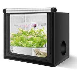 24"x16"x24" Grow Tent, Double Transparent Viewing Door Indoor Grow Tent, Growing Tent with High Reflective Mylar & Floor Tray,  Tent for Indoor Hydroponics Growing