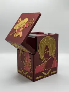 OPTCG Deck Box Sanji Black Leg Vinsmoke Straw Hat Cook  | Fits Triple Sleeved Cards w/ Dice Bottom | Mini Snap Holder Included, Optional Dice