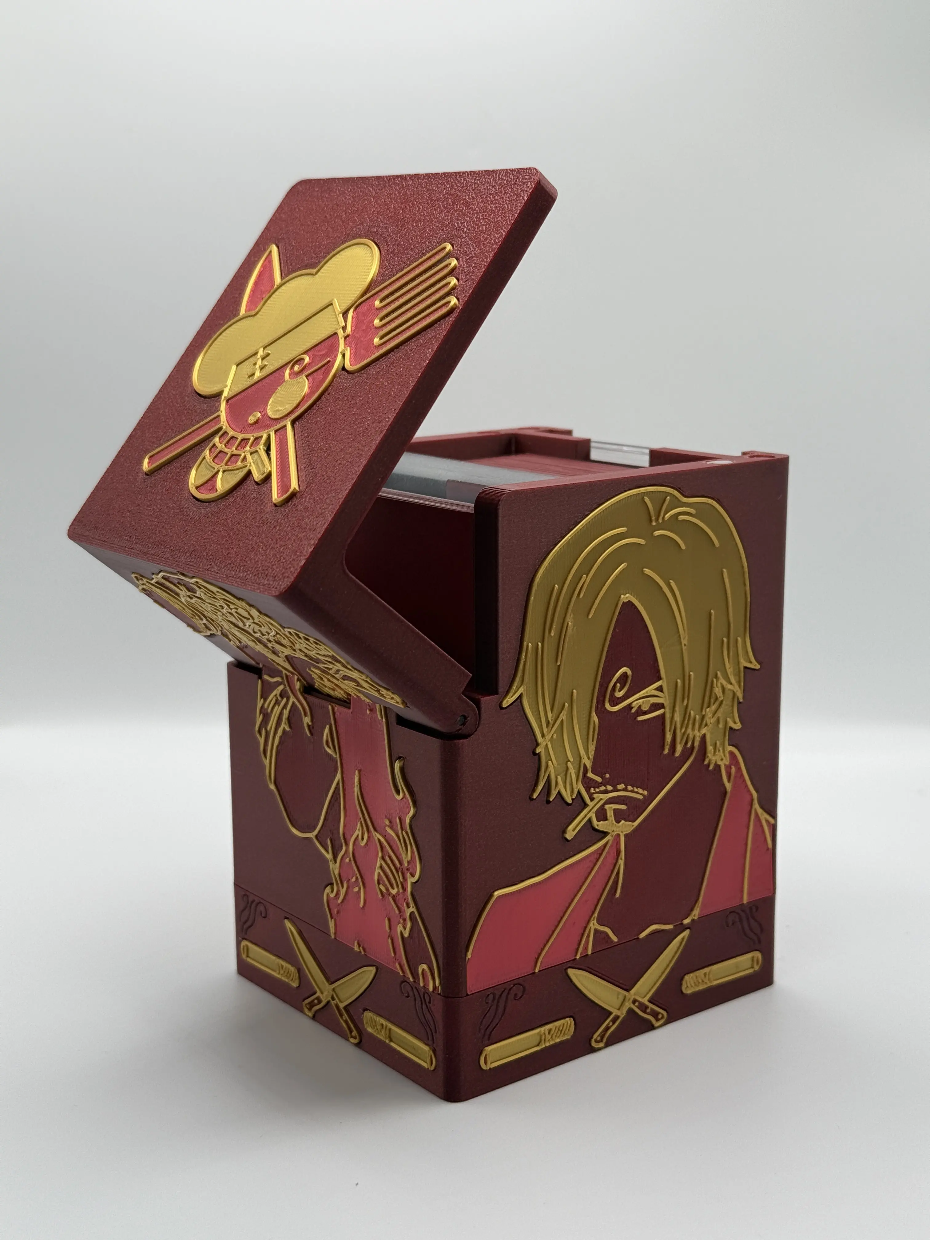 deck box for triple sleeved cards Secrets of Strixhaven DOMARU Boxes Gatherers' Tavern Blast off into the Edge of Eternities with these DOMARU boxes OPTCG Deck Box Sanji Black