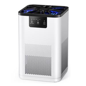 120v 10w hepa portable air purifier, multipurpose quiet 20db air purifiers with built-in mood light, household air cleaner for bedroom office living room kitchen, air purifier for home, room accessories, electric accessories
