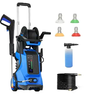 Electric Pressure Washer, 4500 PSI 2.2 GPM Pressure Washer with 4 Interchangeable Nozzles and with Adj-15-Level Touch Screen Effortlessly Car Water Washer for car, home, driveway, yard, outdoor, gutter, pool, brick Cleaning