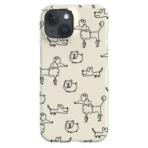Doodle Dogs Scatter Phone Case  Cute Poodle  Cover for iPhone 17 16 15 14 13 12 11