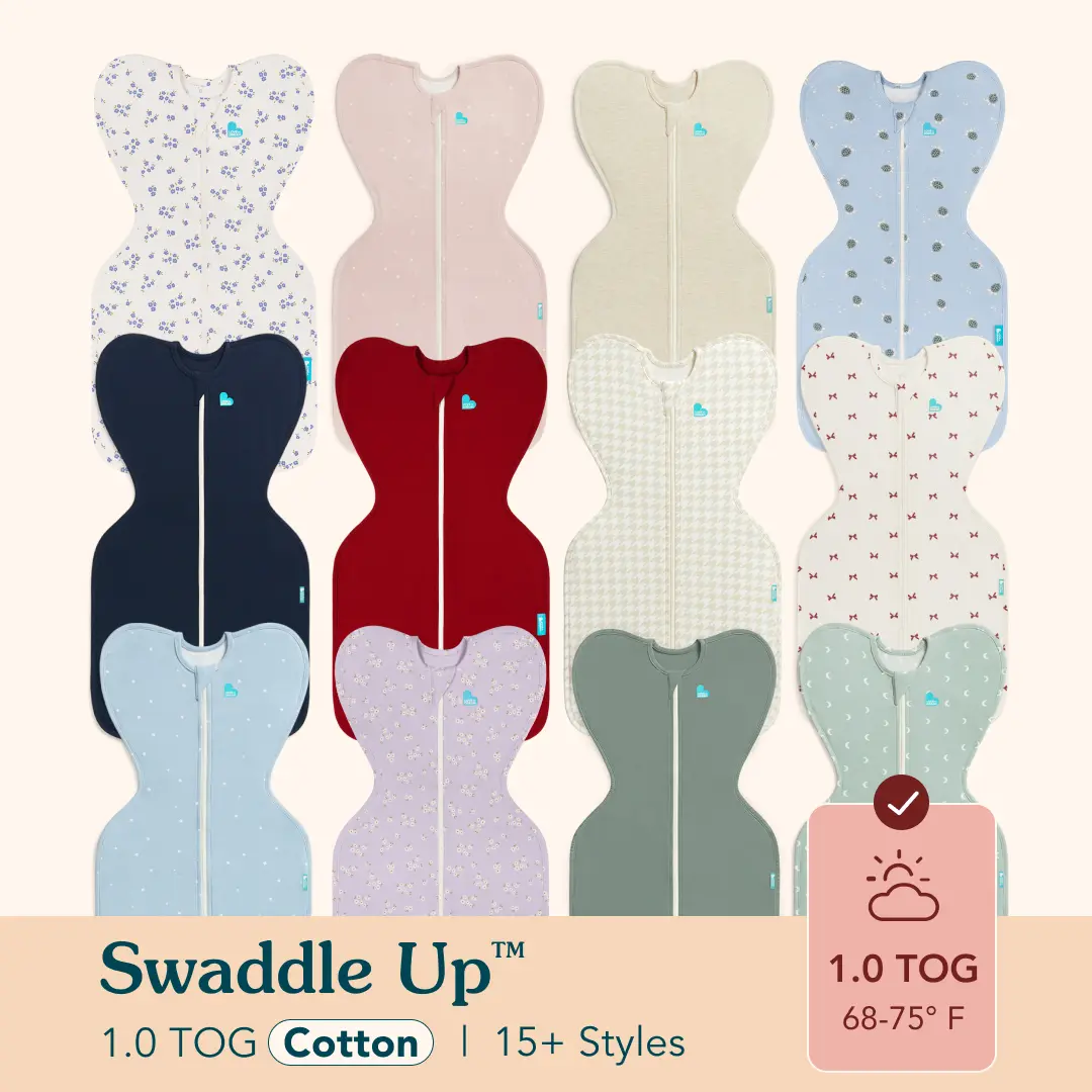 Swaddle Up™ Baby Swaddle, 1.0 TOG Cotton Jersey - Arms Up Swaddle for Newborns