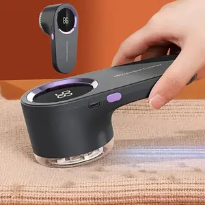 Rechargeable Digital Display Portable Fabric Shaver, USB Charging, Alloy Steel Blade, Ideal for Clothes Sofa Carpet Cleaning, Home Hair Remover