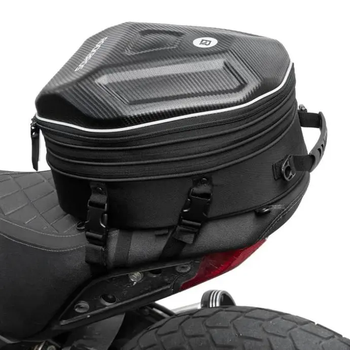 ROCKBROS 35L EVA Hard Shell Motorcycle Tail Bag, Waterproof & Expandable Luggage, Convertible Backpack Seat Pack, Motorcycle Accessories