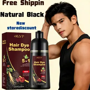 ALVP 2026 Shampoo 5 In 1 Herbal Wine Red ColorShampoo For Women & Men Covers 100% Grays LongLasting Nourishes Scalp hair dye color golden healthy plant ingredient brown dark natural blonde quick styling Instant outdoorfun