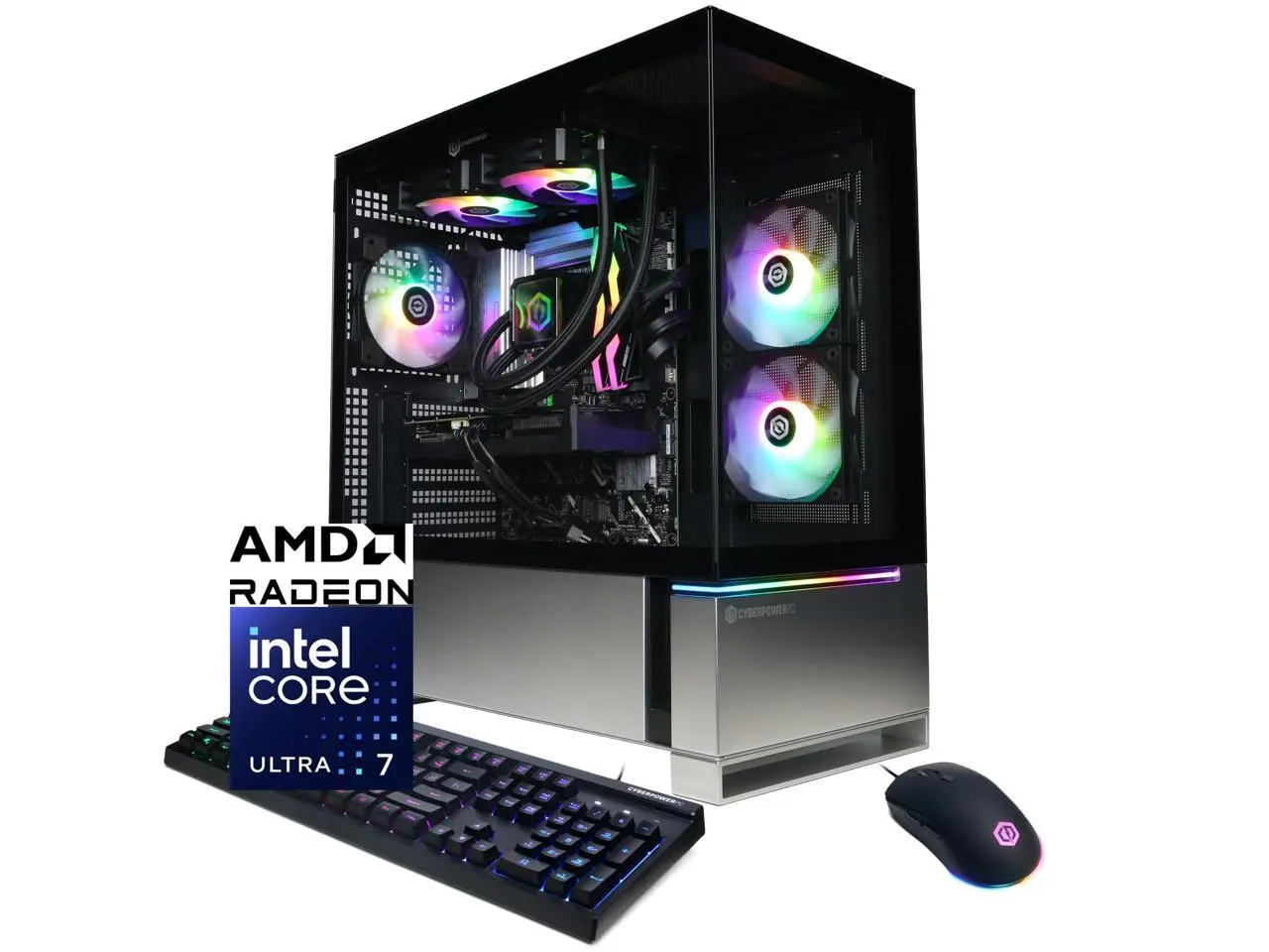 CyberPowerPC Gamer Supreme Liquid Cool GXL70790 - Intel Core Ultra 7 265KF 3.9GHz CPU, 32GB DDR5, AMD Radeon RX 9060 XT 16GB, 2TB PCIe 4.0 NVMe SSD & Win 11 Home