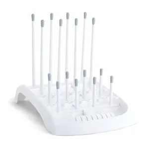 "GRAB IT NOW" Fold Baby Bottle Countertop Drying Rack, White Organiser
