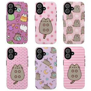 Adorable Pusheen Cat Tough Phone Cases – Cute, Colorful & Perfect for Every Mood, cartoon protective cover, gift for fans