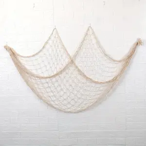 Fishing net wall decorations, party decoration items, party fishing net decorative style, ocean theme, suitable for indoor and outdoor decoration - very suitable for beach, pirate and mermaid themes, Hanging Decor