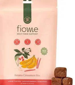 Fiber Bites - 5g Daily Fiber Supplement - Supports Regularity, Digestion and Gut Health - All Natural Ingredients, Banana Cinnamon Flavor, 30 Servings