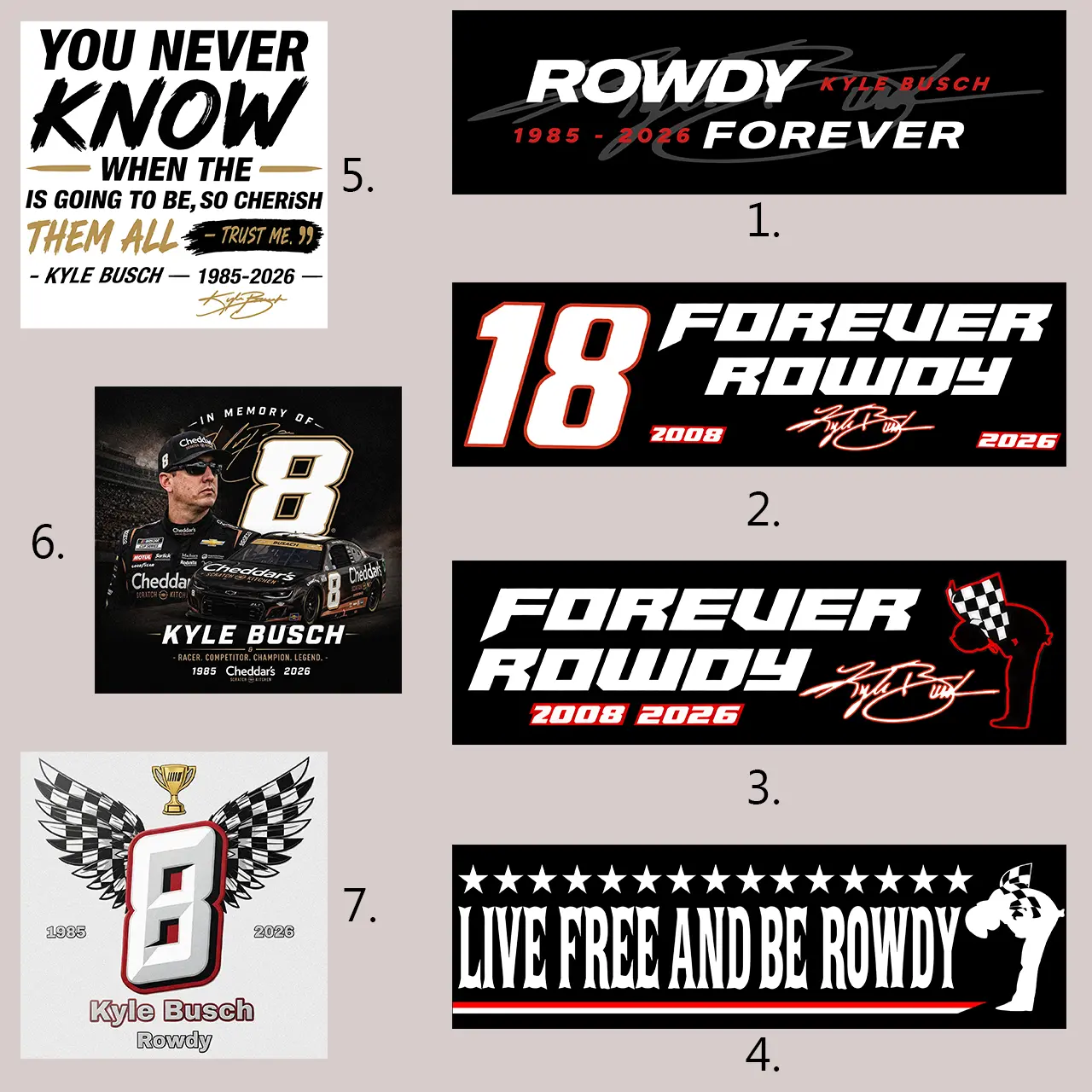 Kyle Busch Car Magnet, Kyle Busch memori car Magnet, Car Magnet, Racing Car Magnet, Tribute Car Magnet, fan Gift