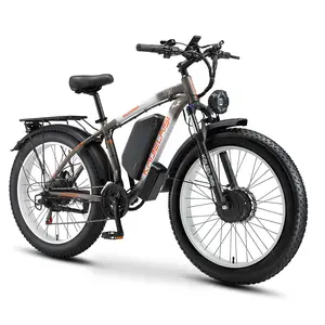 Keteles V3  ebike speed  Dual Motor Ebike Peak 4000W 48V 23Ah Removable Battery Electric Bike 26 Inch Mountain Ebike 21 Speed Electric Dirt E Bikes Front Suspension UL Certified 28mph  e bike electric bike e-bike electric adventure bike