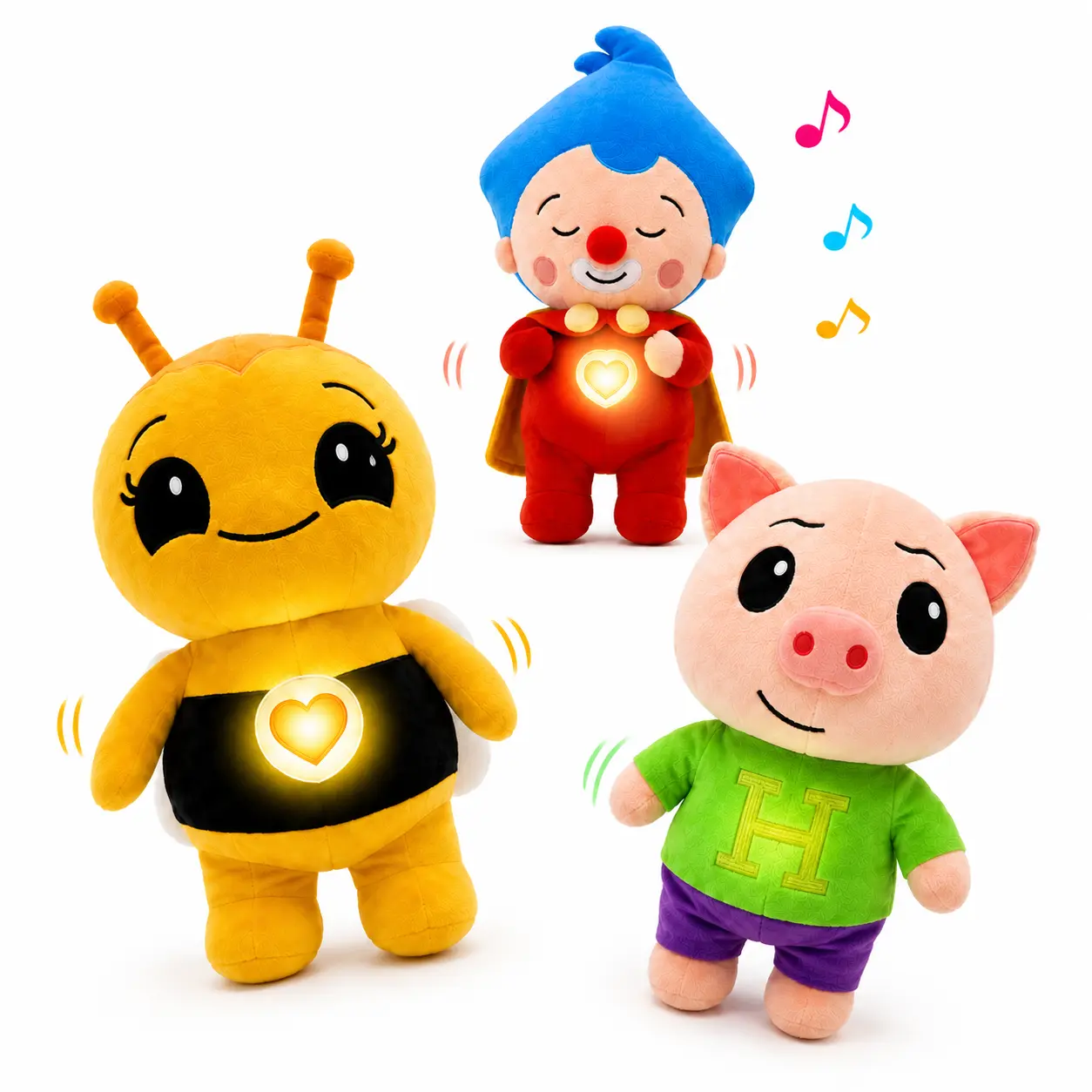 Glowing Heart Electric Plush Doll - Cute Breathing Plush Fabric Toy, Bedtime Sleep Companion for Toddlers, Travel Gift for Birthdays & Holidays (Toys & Hobbies Electronic Pet)