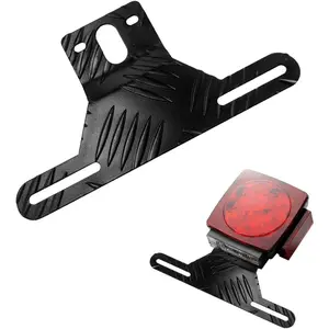 Trailer License Plate Bracket, Aluminum Car License Plate Holder Bracket and Light Mount, License Plate Bracket Frame for Trucks, Trailers, Boats, Universal Car Accessories