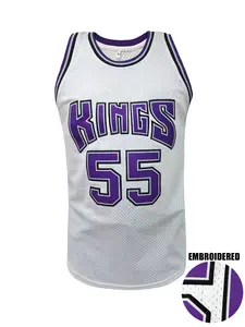 Boyfriend Style Men's Basketball Jersey Tank Top, Letter & Number 55 Embroidery Sports Top, Breathable Sports Uniform For Training And Competition