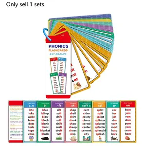 1 SETS Phonics Flash Cards Word Family Build Book, Phonics Word Cards, Read and Rhyme Flip Books, Sight Words Flash Cards Kindergarten Phonics Flip Books for Kids Classroom Home school Preschool Learning Activity Vocabulary Flashcards