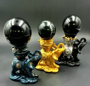 1 Elephant Crystal Sphere Stand, Boho Crystal Decor