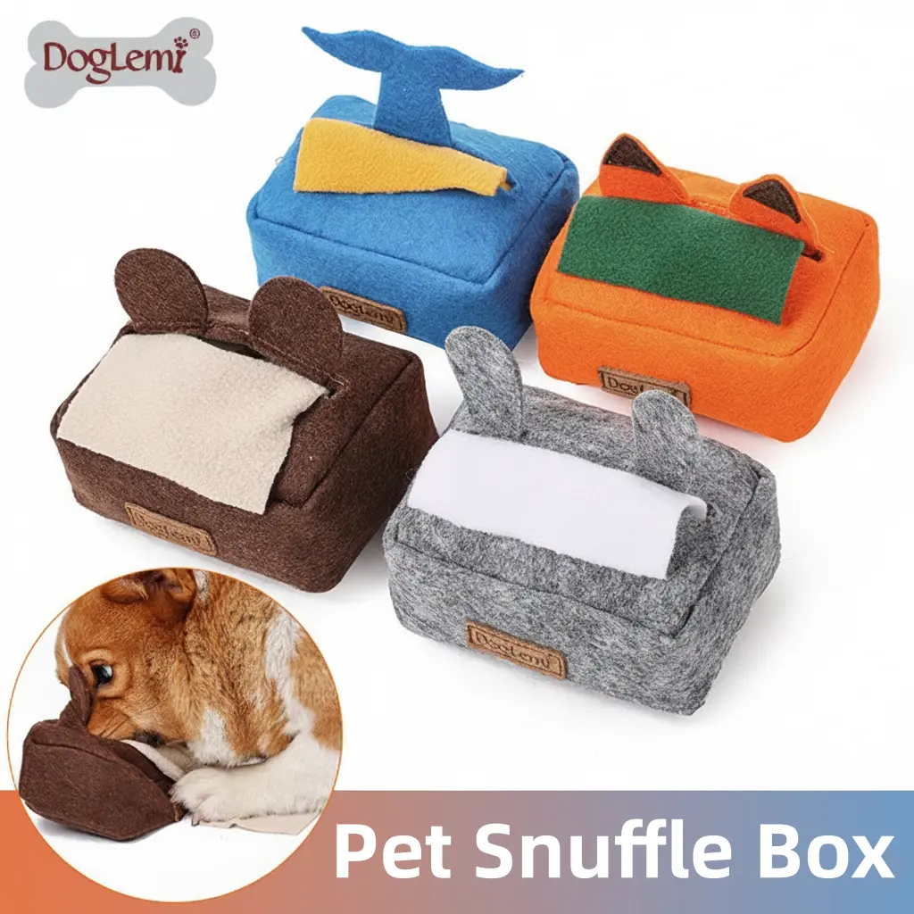 Pet Snuffle box for Dogs, Interactive Feed Game Toy for Boredom, Encourages Natural Foraging Skills for Cats Dogs Bowl Travel Use, Dog Treat Dispenser Indoor Outdoor Stress Relief C0001