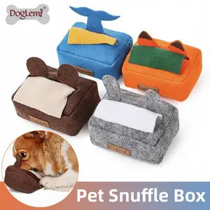 Pet Snuffle box for Dogs, Interactive Feed Game Toy for Boredom, Encourages Natural Foraging Skills for Cats Dogs Bowl Travel Use, Dog Treat Dispenser Indoor Outdoor Stress Relief C0001