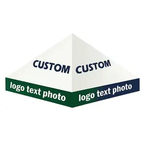 Custom 10x10 Canopy Replacement Top with Logo Printing - Waterproof Durable Polyester Tent Cover for Pop Up Canopy Tents (Fits Standard Frames)