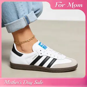 Adidas Samba OG Cloud White Core Black (GS) IE3675 Youth Authentic Shoes Footwear Sneaker Trainer Comfortable Walking Fashion The best gift for friends, lovers, and mothers