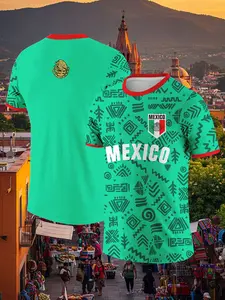 Mexico's 2026 Emerald Green Soccer Jersey, Football Jersey: A Perfect Fusion of Culture and Sport Breathable and quick-drying with excellent moisture-wicking properties, ideal for fans to collect and wear.