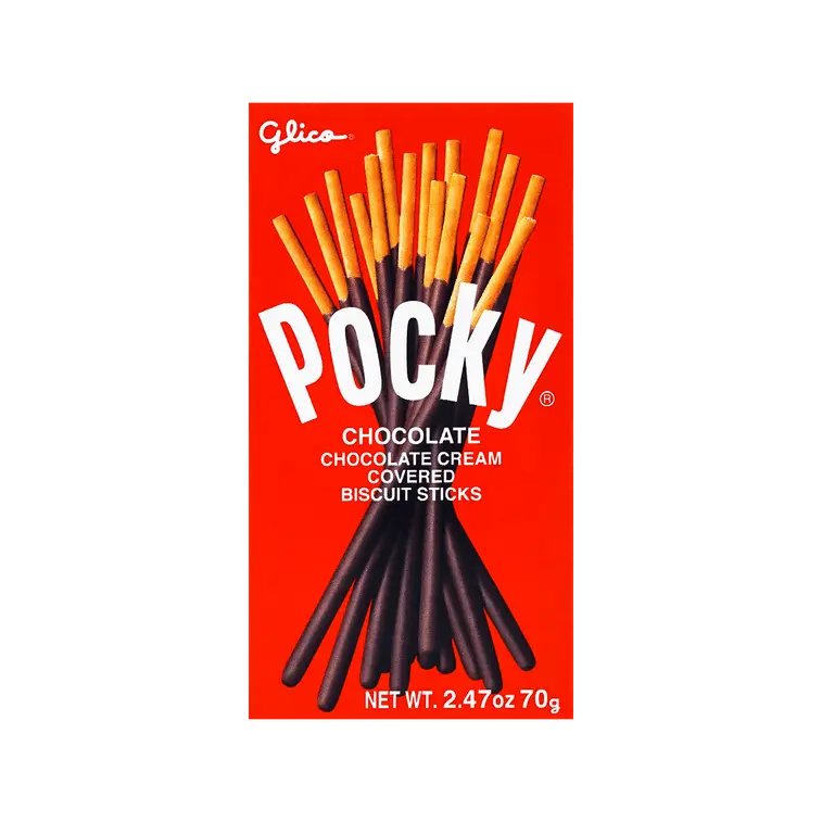 Glico Pocky Chocolate Milk Flavored Biscuit Snack Sticks - 70g Sweet Snack Treat