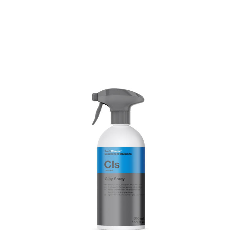 Koch Chemie Clay Spray CLS | High Lubricity for Safer Claying | Low Residue Wipe on Paint Glass and Trim | Even Wetting for Panels and Edges | Ready to Use Decon Workflow | 500 Milliliters
