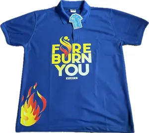 Unisex 'Fire Burn You' Blue T-Shirt - Soft and Comfortable