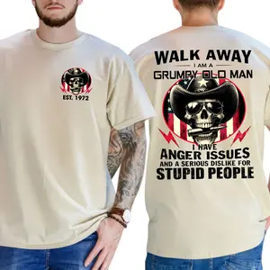 Personalized Walk Away I Am Grumpy Old Man Generation X 2 sided T-Shirt, Gen X Shirt, Boomer Generation Shirt, Generation X Unisex Shirt full Size full color for men, for women