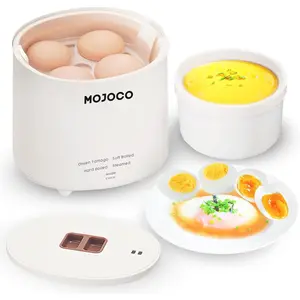 Rapid egg cooker mini egg cooker for steamed hard boiled soft boiled eggs and onsen tamago electric egg boiler for home kitchen dorm use smart egg maker with auto shut off and alarm