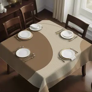 New modern square tablecloth, minimalist color scheme printed tablecloth, desktop decoration product, suitable for home kitchen, Picnic dining table, outdoor dining table, festivals, lighting up joyful atmosphere