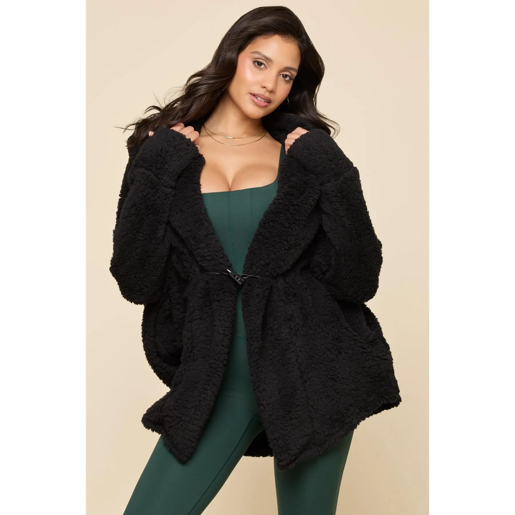 Cocoon Coat - Black