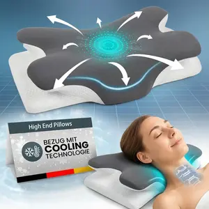 Butterfly-Shaped Contoured Supportive Memory Foam Neck Pillow, Adjustable Ergonomic Design, Cervical Support for Side & Back Sleepers, Breathable Cover, Perfect Gift, Cooling Memory Foam