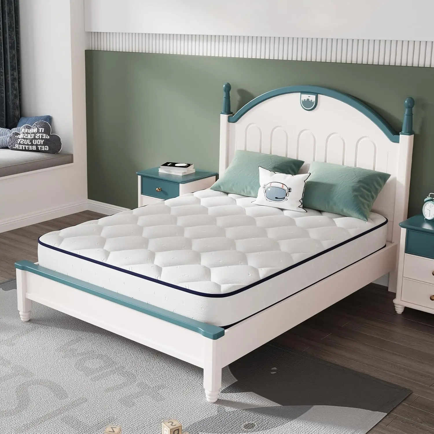 6 Inch Twin Mattress,Bonnell Spring Hybrid Mattresses for Spine Support & Cooling Comfort - Twin Bed Mattress,Adaptive Foam Layer with Medium Firm- CertiPUR-US Certified for