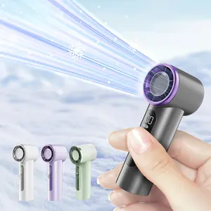 Portable Handheld Fan, Air Cooling Fan, 4000mAh 5-speed Wind Speed Fan, LED Display Screen Fanless Fan, Suitable for Travel, Outdoor Activities, Exercise, Work