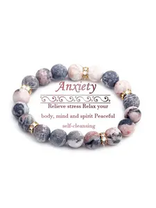 Women's Healing Crystal Bracelet, Anti-Anxiety Wristband, Yoga Beaded Jewelry, Stress Relief Gift, Quartz & Therapy Stones