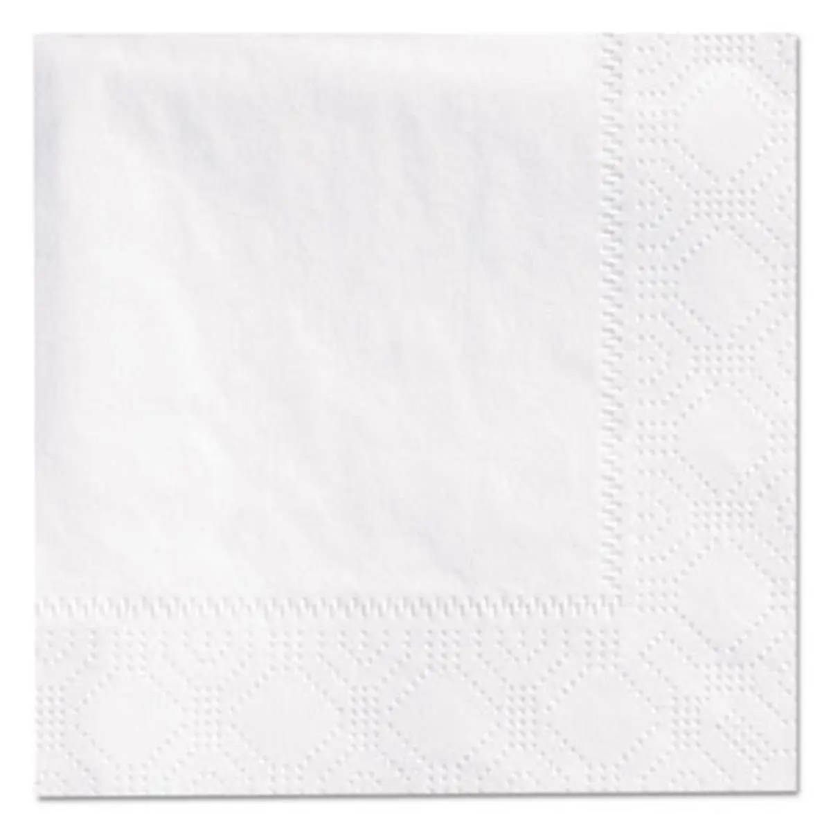 Hoffmaster HFM180330 2-Ply Single-Use Paper Napkins - White, 10 x 10 in Square, Coin-Embossed, Water Absorbent, Economically Priced Kitchen Tableware for Beverage Use, 3000 Pcs Per Carton