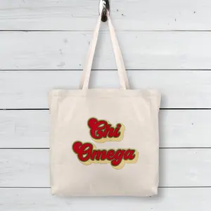Chi Omega Canvas Tote Bag - Perfect Sorority Gift!