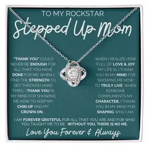 To My Rockstar Stepped Up Mom - Love Knot Necklace
