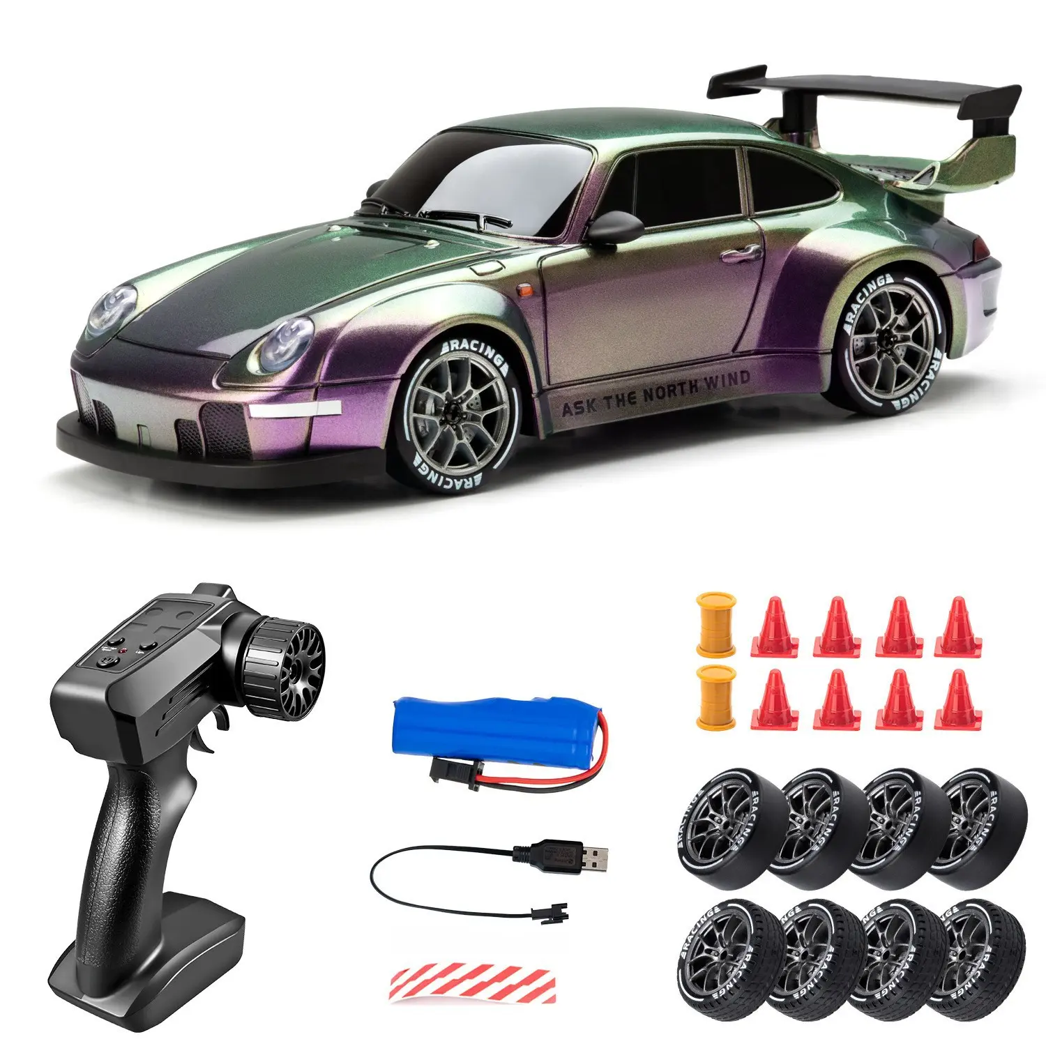 Porsche 911 1:24 Scale RC Car, Racing & Drift Functionality, Collectible Model RC Car Toy