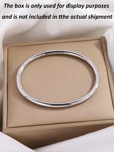Exquisite Fashion Simple Stainless Steel Bangle Bracelet, Elegant Bangle, Fashion Jewelry, Suitable for Gifts for Girlfriend, Elegant Minimalist Bangle