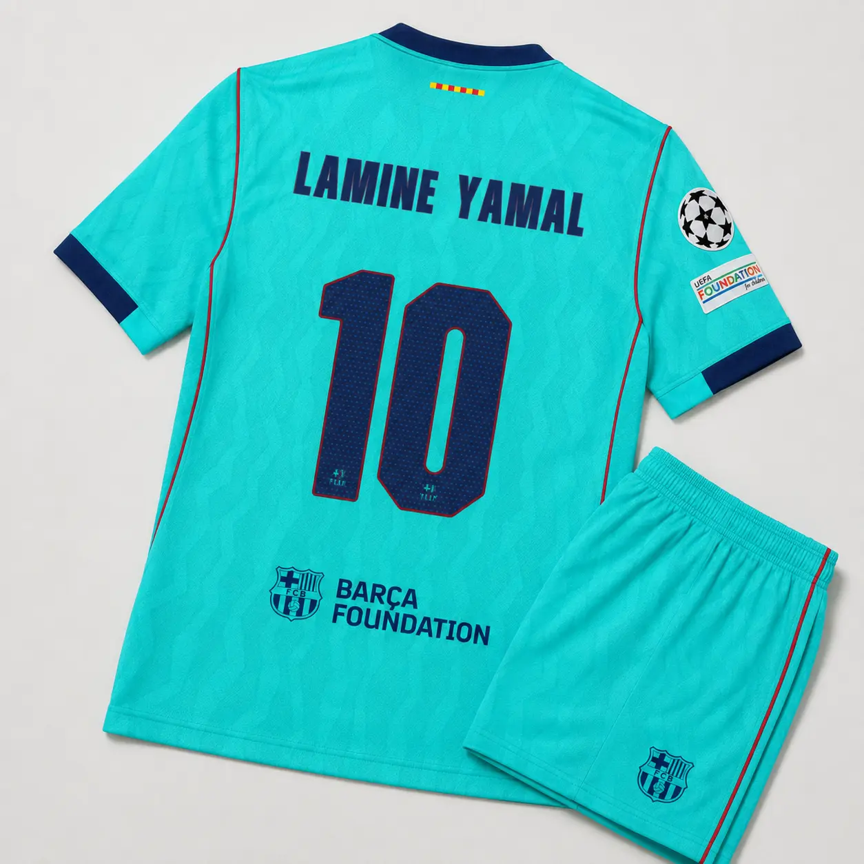 Men's third Barca Soccer Jersey 2026/27 Jersey, Lamine Yamal #10 Football Fan Jersey Turquoise Soccer Shirt Unisex Game Day Apparel,